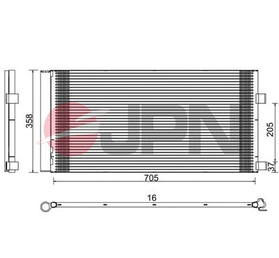 Condenser, air conditioning (60C9126-JPN)