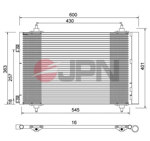 Condenser, air conditioning (60C9123-JPN)