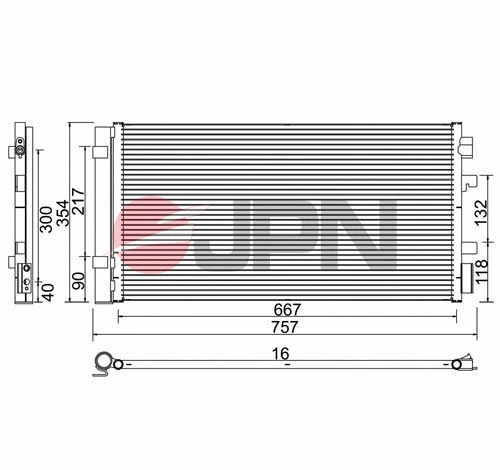 Condenser, air conditioning (60C9128-JPN)
