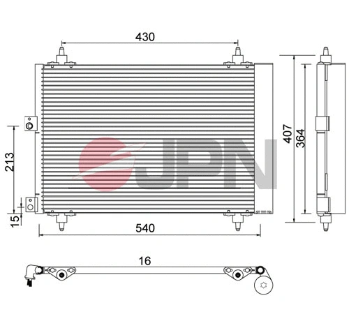 Condenser, air conditioning (60C9089-JPN)