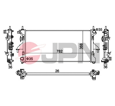 Radiator, engine cooling (60C9020-JPN)