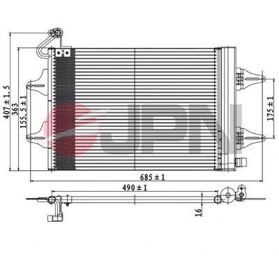 Condenser, air conditioning (60C9131-JPN)