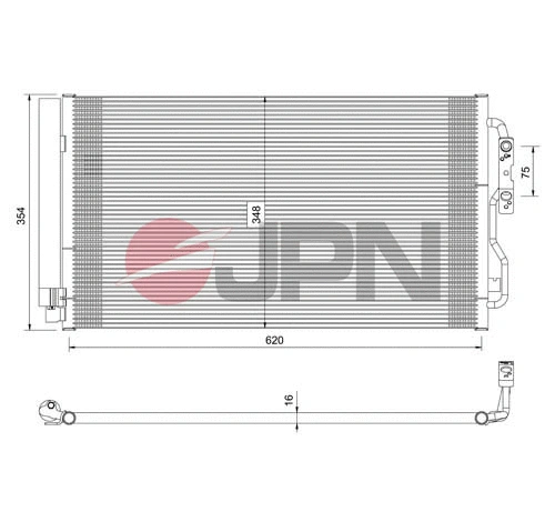 Condenser, air conditioning (60C9088-JPN)