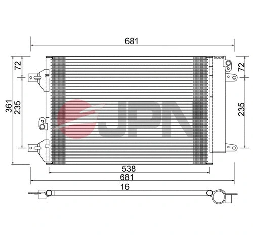 Condenser, air conditioning (60C9138-JPN)