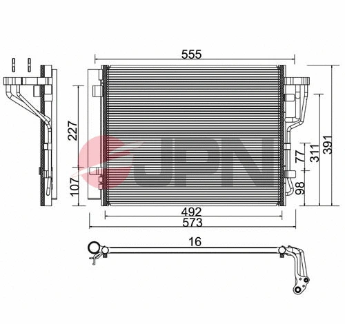 Condenser, air conditioning (60C0329-JPN)