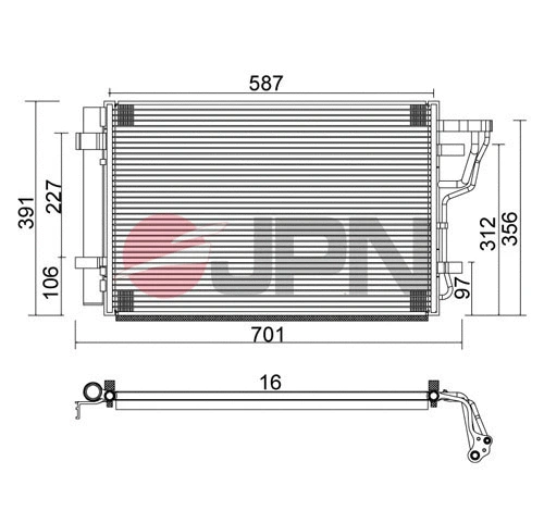 Condenser, air conditioning (60C0327-JPN)