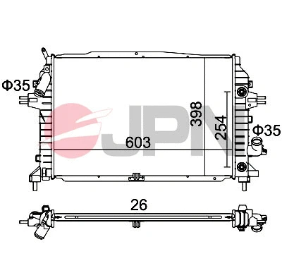 Radiator, engine cooling (60C9038-JPN)