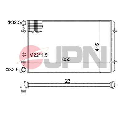 Radiator, engine cooling (60C9002-JPN)