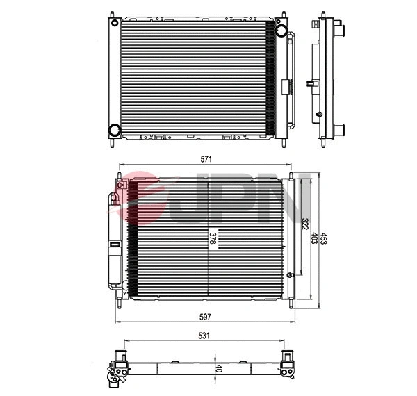 Radiator, engine cooling (60C9048-JPN)