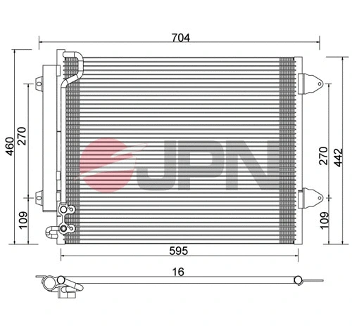 Condenser, air conditioning (60C9141-JPN)