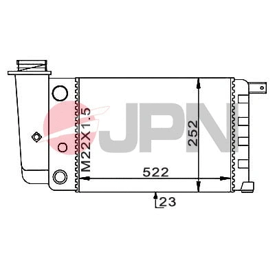 Radiator, engine cooling (60C9015-JPN)