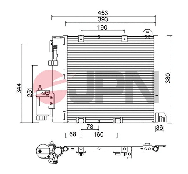 Condenser, air conditioning (60C9112-JPN)