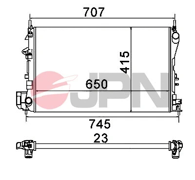 Radiator, engine cooling (60C9035-JPN)