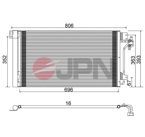 Condenser, air conditioning (60C9143-JPN)