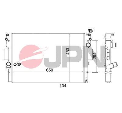 Radiator, engine cooling (60C9022-JPN)
