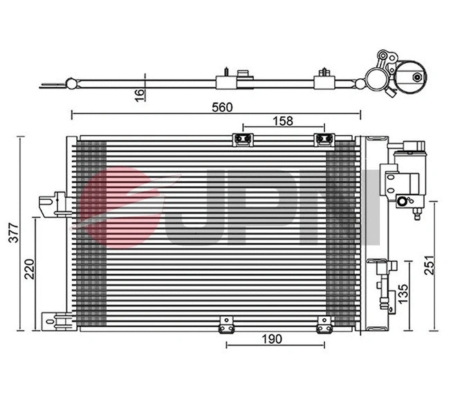 Condenser, air conditioning (60C9111-JPN)