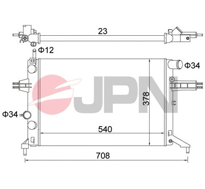 Radiator, engine cooling (60C9032-JPN)