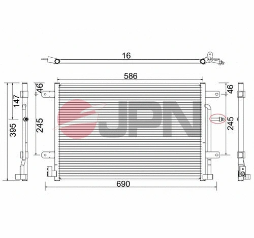 Condenser, air conditioning (60C9078-JPN)