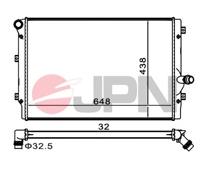 Radiator, engine cooling (60C9060-JPN)