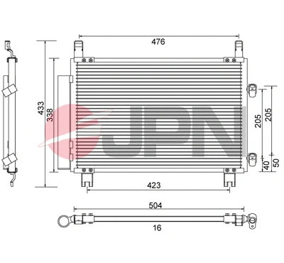 Condenser, air conditioning (60C9133-JPN)