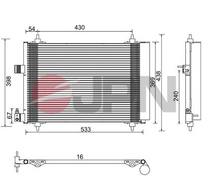 Condenser, air conditioning (60C9122-JPN)