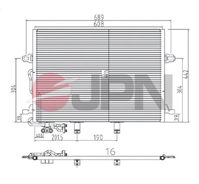 Condenser, air conditioning (60C9102-JPN)