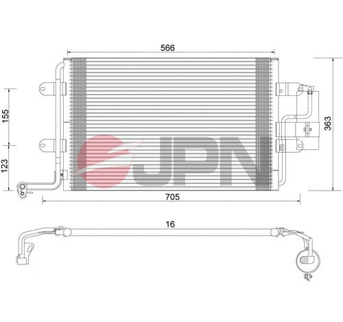 Condenser, air conditioning (60C9136-JPN)