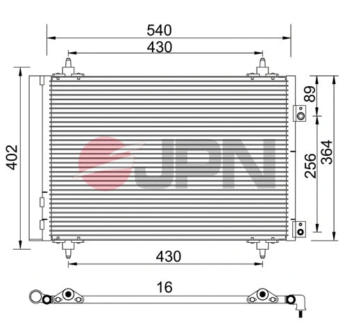 Condenser, air conditioning (60C9092-JPN)
