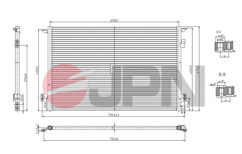 Condenser, air conditioning (60C9116-JPN)
