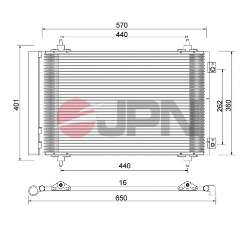 Condenser, air conditioning (60C9093-JPN)