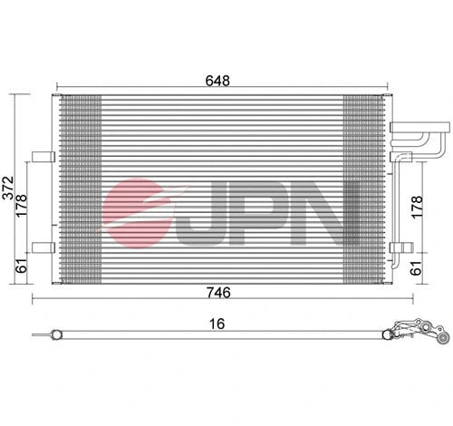 Condenser, air conditioning (60C9095-JPN)