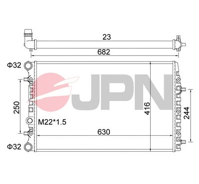 Radiator, engine cooling (60C9056-JPN)