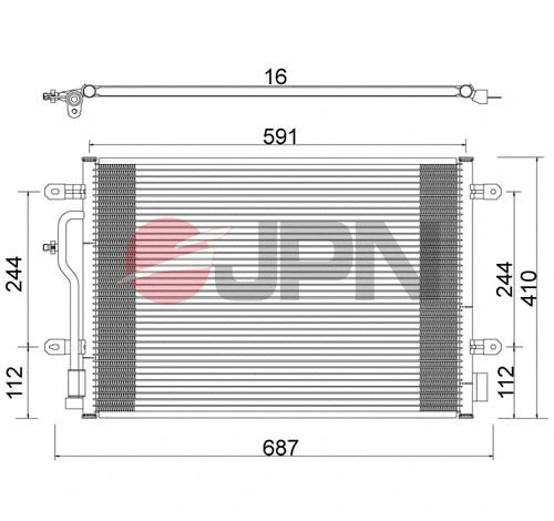 Condenser, air conditioning (60C9075-JPN)
