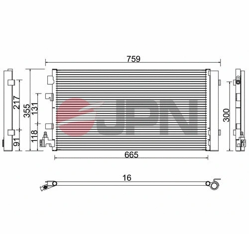 Condenser, air conditioning (60C9127-JPN)