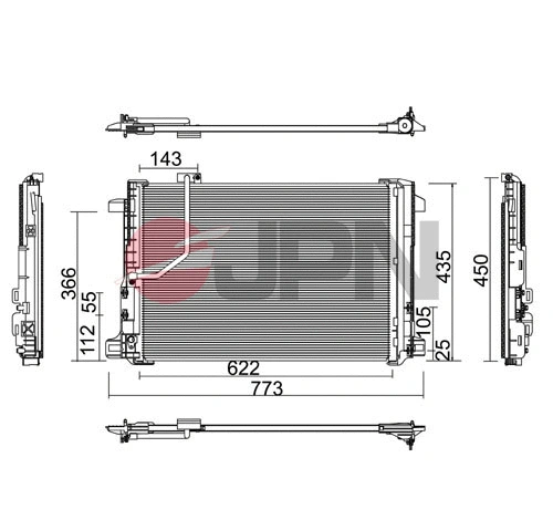 Condenser, air conditioning (60C9106-JPN)