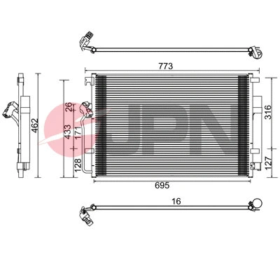Condenser, air conditioning (60C9145-JPN)