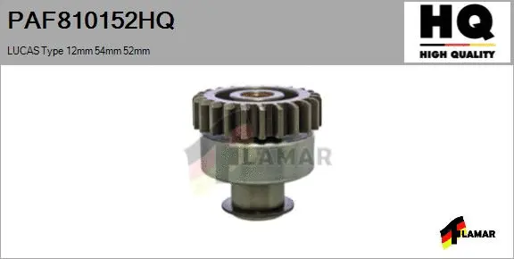 Pinion, starter (PAF810152HQ)