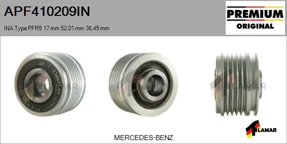 Belt Pulley, alternator (APF410209IN)