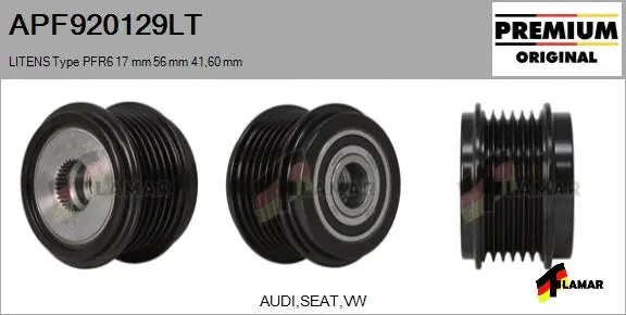 Belt Pulley, alternator (APF920129LT)