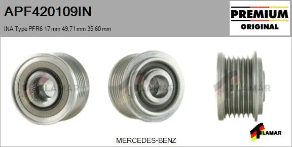 Belt Pulley, alternator (APF420109IN)