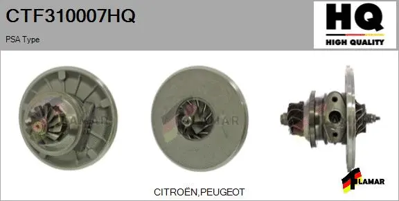 Core assembly, turbocharger (CTF310007HQ)