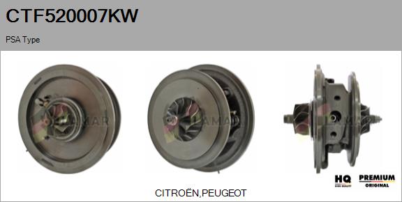 Core assembly, turbocharger (CTF520007KW)