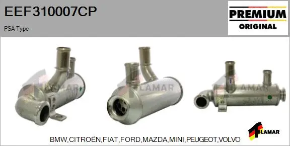 Cooler, exhaust gas recirculation (EEF310007CP)