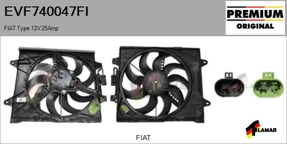 Electric Motor, radiator fan (EVF740047FI)