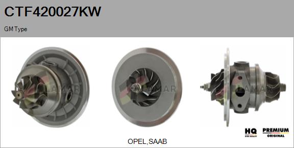 Core assembly, turbocharger (CTF420027KW)