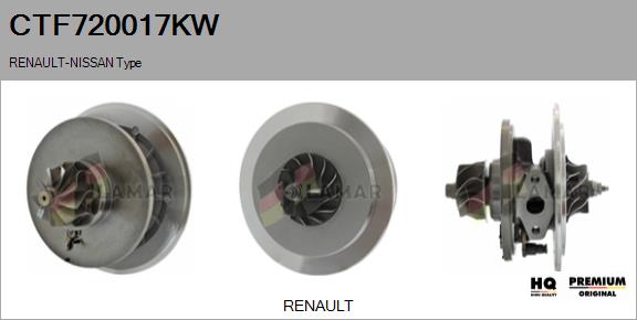 Core assembly, turbocharger (CTF720017KW)