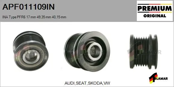 Belt Pulley, alternator (APF011109IN)