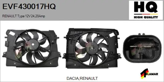 Electric Motor, radiator fan (EVF430017HQ)