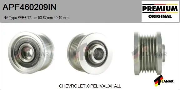 Belt Pulley, alternator (APF460209IN)