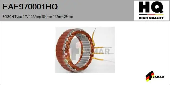 Stator, alternator (EAF970001HQ)